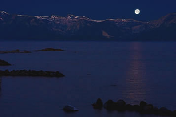 Foll Moon over Lake Tahoe